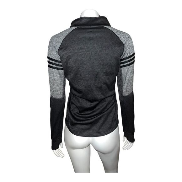 Adidas Climawarm Womens Quarter Zip Activewear Sweatshirt Pullover Gray XS EUC - Picture 2 of 6